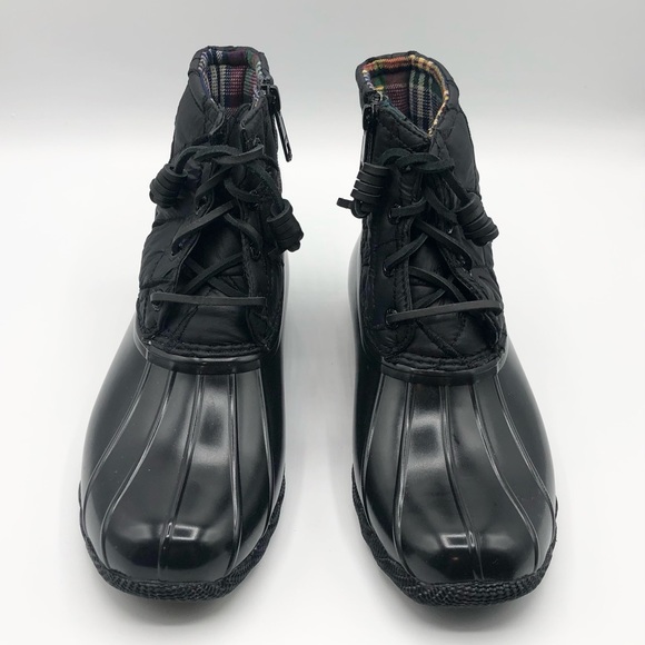 Sperry Black All Weather Waterproof Rain Shoes Duck Boots Women’s Size 6 - Picture 2 of 7